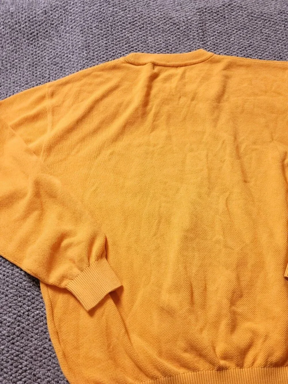 Harry Vardon Golf Sweater Mens XL Orange Ribbed Crewneck Cotton Acrylic Grandpa